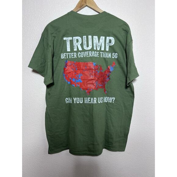 Trump Vance Shirt 5g Map Sz XL Green New Election - Picture 1 of 3